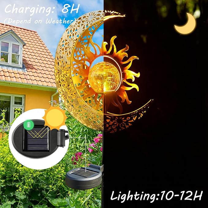 Solar Pathway Lights, Waterproof LED Garden Lights