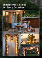 Outdoor String Lights, 30ft Warm White Waterproof LED