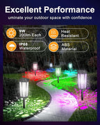Solar Garden Path Lights 4-Pack, Waterproof