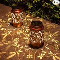 2-Pack Dragonfly Solar Lanterns, Waterproof LED Porch Lights