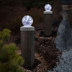 White Solar Fence Post Caps 4-Pack, Patio LED