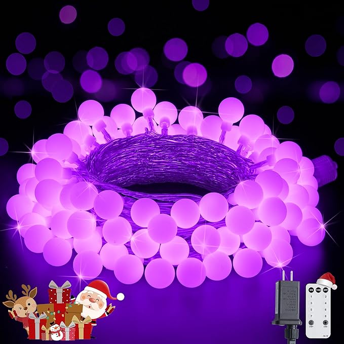 Christmas String Lights, 33ft 100 LED Waterproof Twinkle Lights