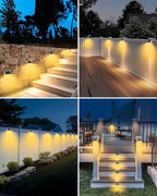 Solar Step Lights 12-Pack, Waterproof Stair LED