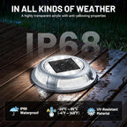 4-Pack Solar Fence Lights, Warm White Waterproof LED