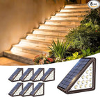Solar Step Lights 8-Pack, Waterproof Deck