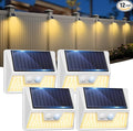 Solar Motion Sensor Step Lights 4-Pack, Waterproof Yard