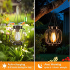 Hanging Solar Lantern Set 2-Pack, Charming Garden Lighting