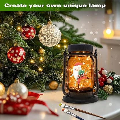 Solar Mason Jar Lantern Outdoor Waterproof, Hanging Solar Lantern Lights for Outside, Fairy Glass Decorative Lantern for Yard Patio Garden Porch Table Wedding, 2 Pack