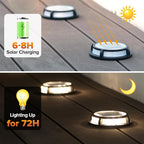 4-Pack Solar Fence Lights, Warm White Waterproof LED