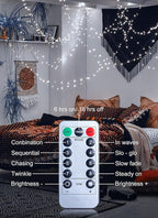 Christmas String Lights, 33ft 100 LED Waterproof Twinkle Lights