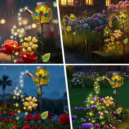 Solar Watering Can Light, Solar Yard Decorations Outdoor,Garden Decor Lights for Yard,IP65 Waterproof Hanging Lantern Lights,Outside Patio Lawn, Gifts for Mom Grandma Women Birthday