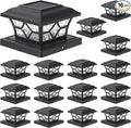 16-Pack Bright Solar Post Cap Lights for Fence, LED