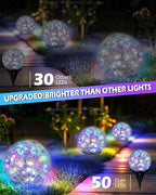 2-Pack Solar Landscape Lights for Driveway