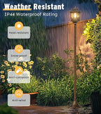Solar Post Cap Lights 2-Pack, Waterproof LED