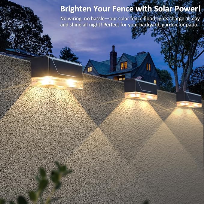 12-Pack Bright Solar Yard Lights, Outdoor LED