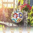 Flower Solar Lanterns, Waterproof LED Patio Lights