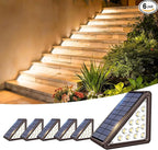 6-Pack Solar Stair Lights, Warm White LED