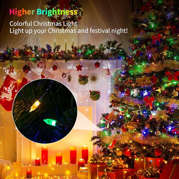 4-Pack Christmas String Lights, 20 LED Waterproof Twinkle Lights