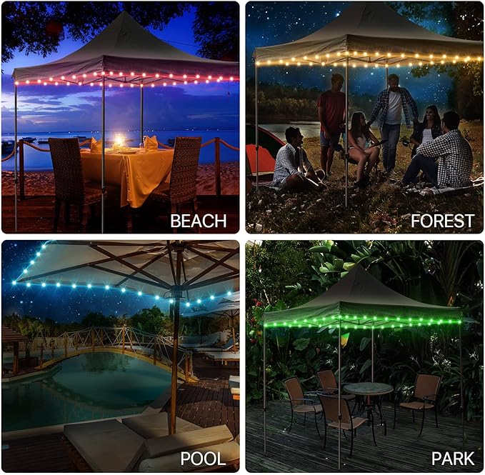 Remote Control Rope Lights, 4ft Color-Changing LED
