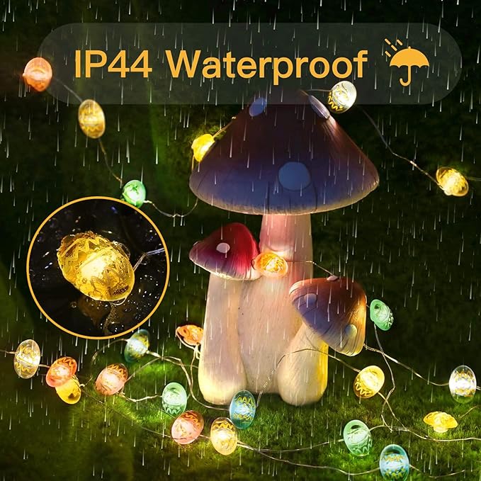 8ft LED Patio String Lights, Waterproof Outdoor