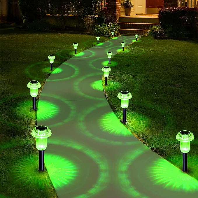 8-Pack Solar Pathway Lights, Waterproof LED Driveway Lights