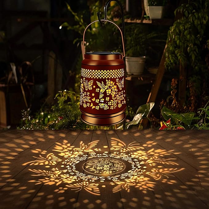 Hummingbird Solar Lanterns, Waterproof LED Backyard Lights