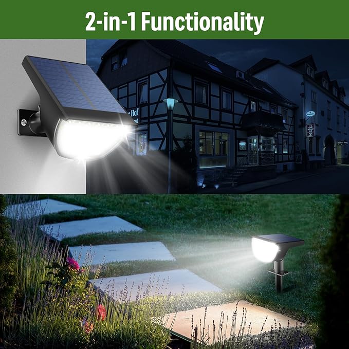 6-Pack Solar Spotlights, 76 LED Wall Lights