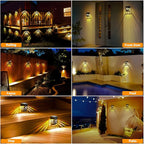 8-Pack Solar Deck Lights, Warm White Waterproof LED