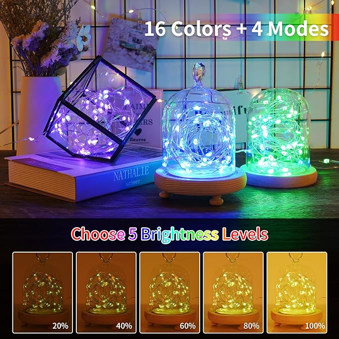 Christmas Yard String Lights 4-Pack, 66ft 200 LED Waterproof