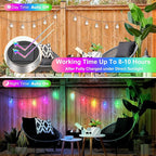 12-Pack Decorative Globe Solar Lanterns for Outdoor, Waterproof LED