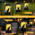Metal Butterfly Solar Lanterns for Backyard, Waterproof LED