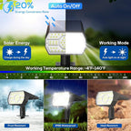 6-Pack 56 LED Solar Wall Spotlights, Waterproof