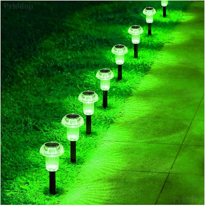 8-Pack Solar Pathway Lights, Waterproof LED Driveway Lights