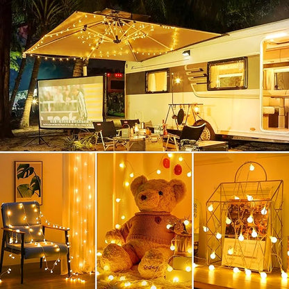 Christmas Yard String Lights 2-Pack, 120 LED Waterproof