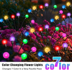 4-Pack RGB Solar Path Lights, Outdoor Yard LED