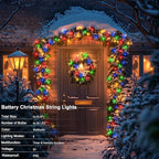 5ft Christmas LED String Lights, Waterproof Timer Lights