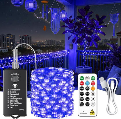 Christmas Fairy Lights, 66ft 200 LED Battery Twinkle Lights