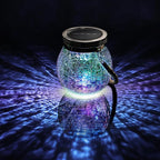 Solar Crackle Lanterns 4-Pack, Yard Hanging LED Decor