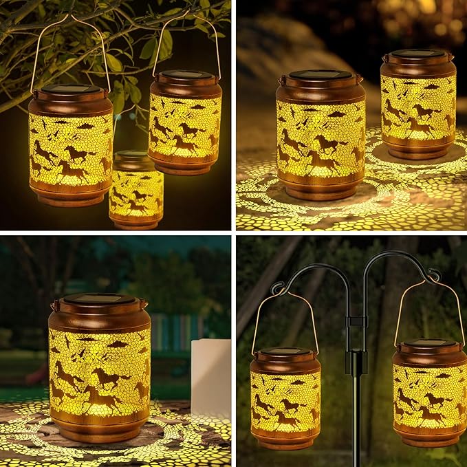 Horse Solar Lawn Figurine Light, Waterproof