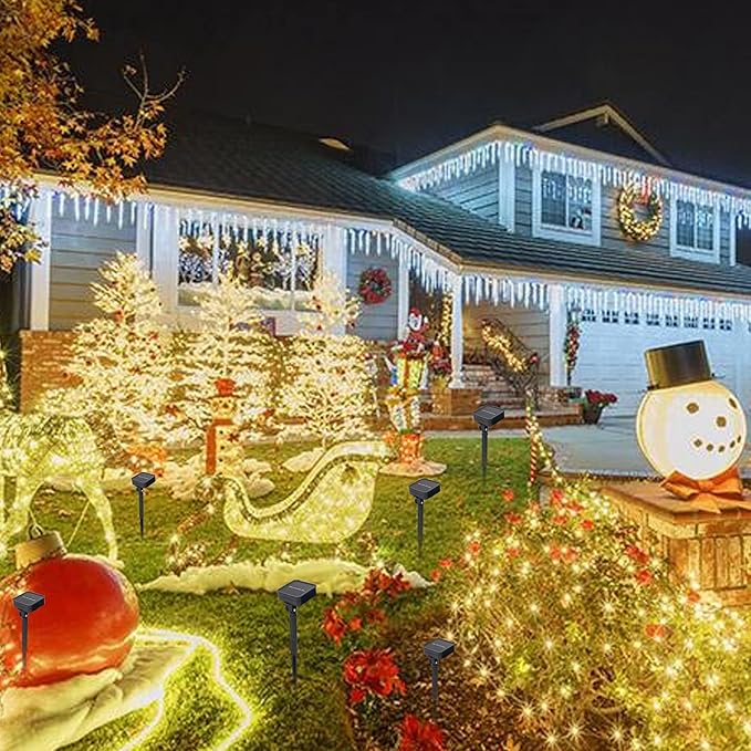 4-Pack Christmas String Lights, 160ft 480 LED Timer