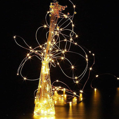 2-Pack 16ft Christmas LED String Lights, Waterproof Timer Lights