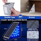 8-Pack Solar Deck Step Lights, Blue Waterproof