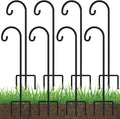 Heavy-Duty Shepherd's Hooks 8-Pack, 32" Garden