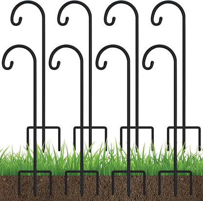 Heavy-Duty Shepherd's Hooks 8-Pack, 32" Garden