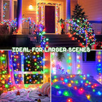 33ft Christmas LED String Lights, Waterproof Timer Lights