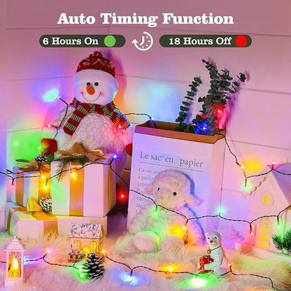 Christmas Fairy Lights 4-Pack, 132ft 400 LED Battery Twinkle Lights