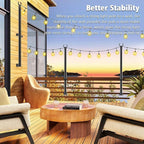 5ft String Light Hanging Poles 10-Pack, Metal