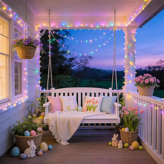 Outdoor String Lights, 33ft Waterproof LED