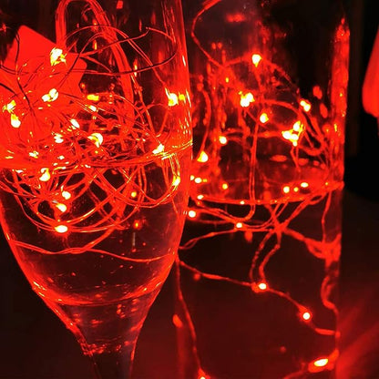 16-Pack 2ft Christmas LED String Lights, Waterproof Timer Lights