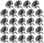 Solar Flat Disk Lights 24-Pack, Waterproof Garden